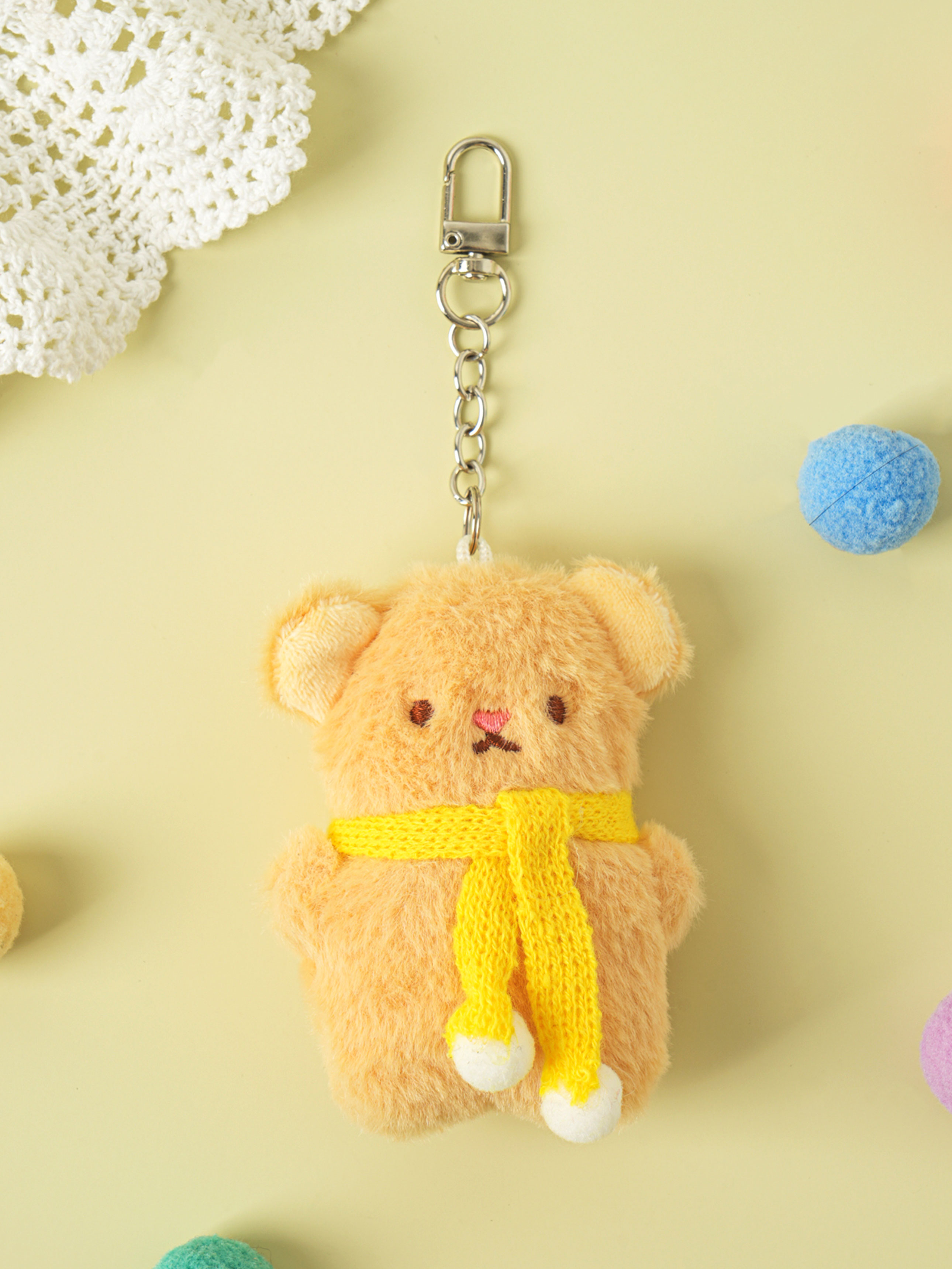 DAISO Winter Together_Plush Keyring (Rabbit)