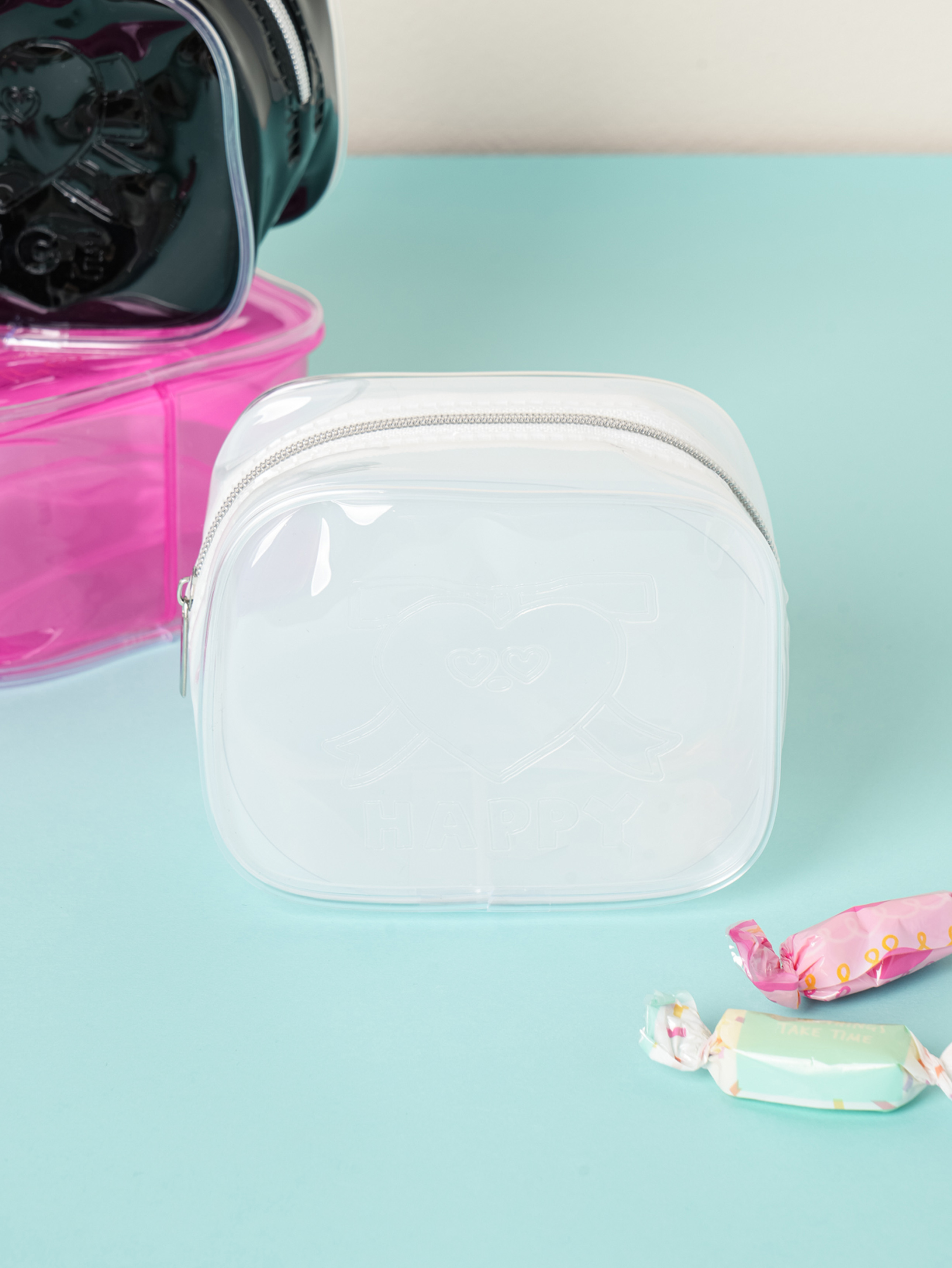 DAISO Translucent square pouch (small)