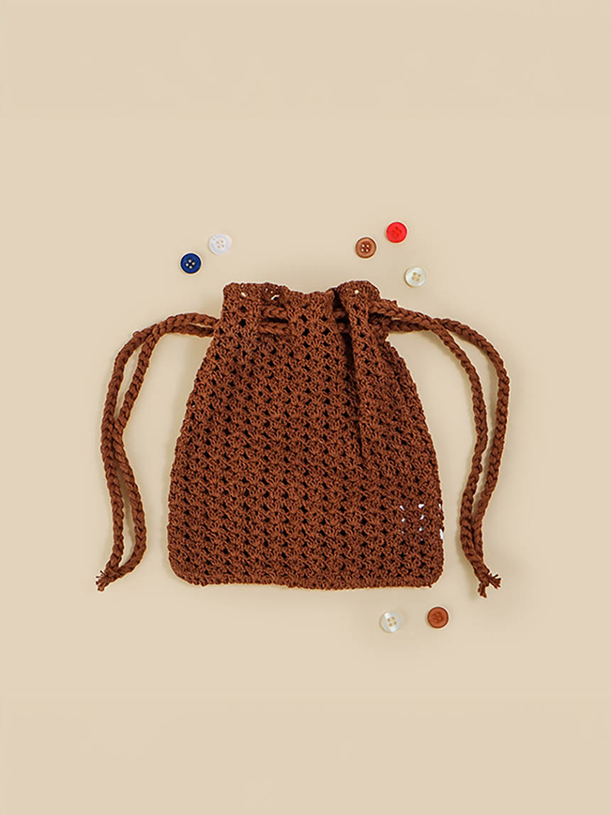 DAISO Handmade Knit Pouch