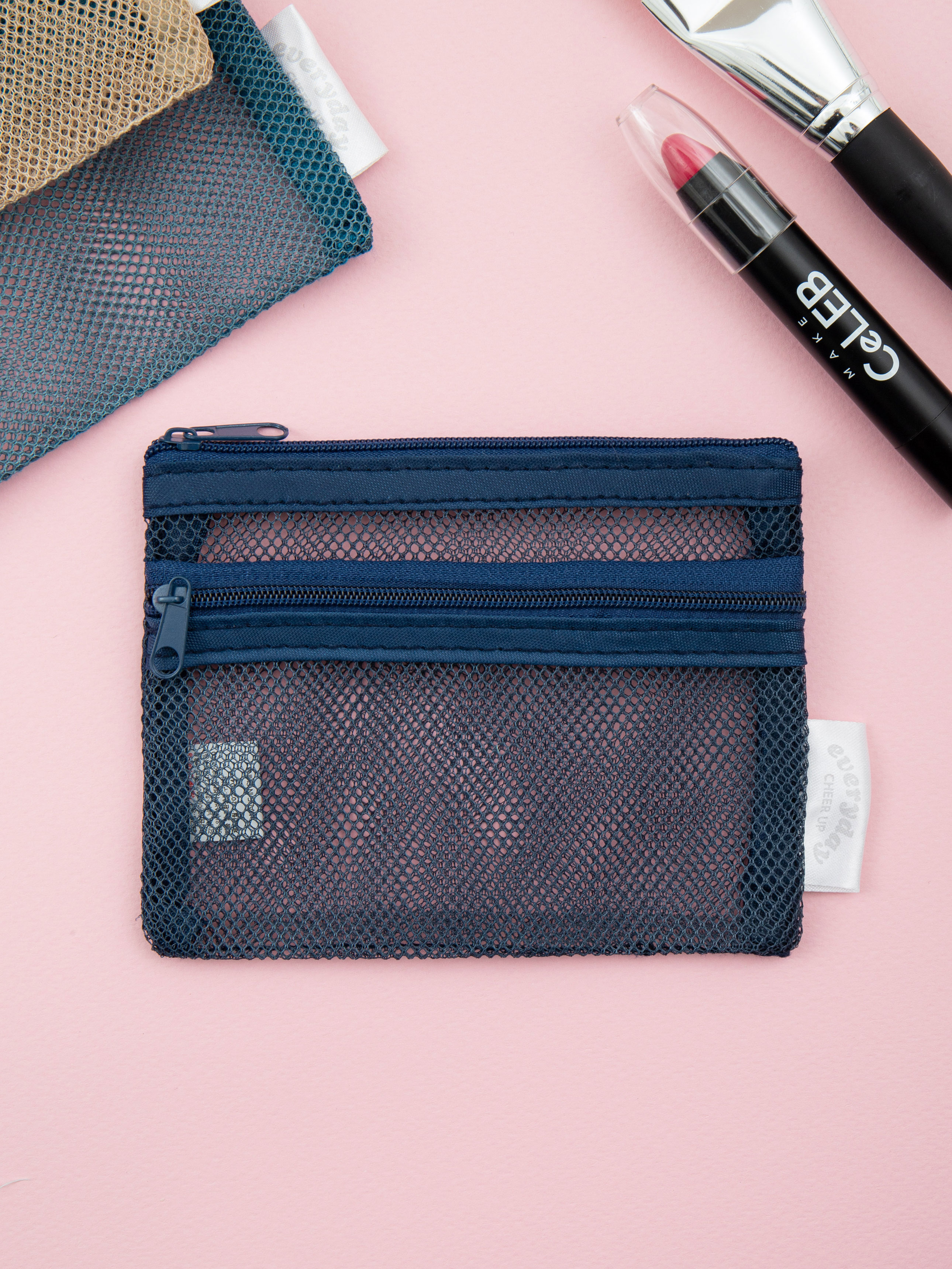 DAISO Two Pocket Mesh Pouch (small)