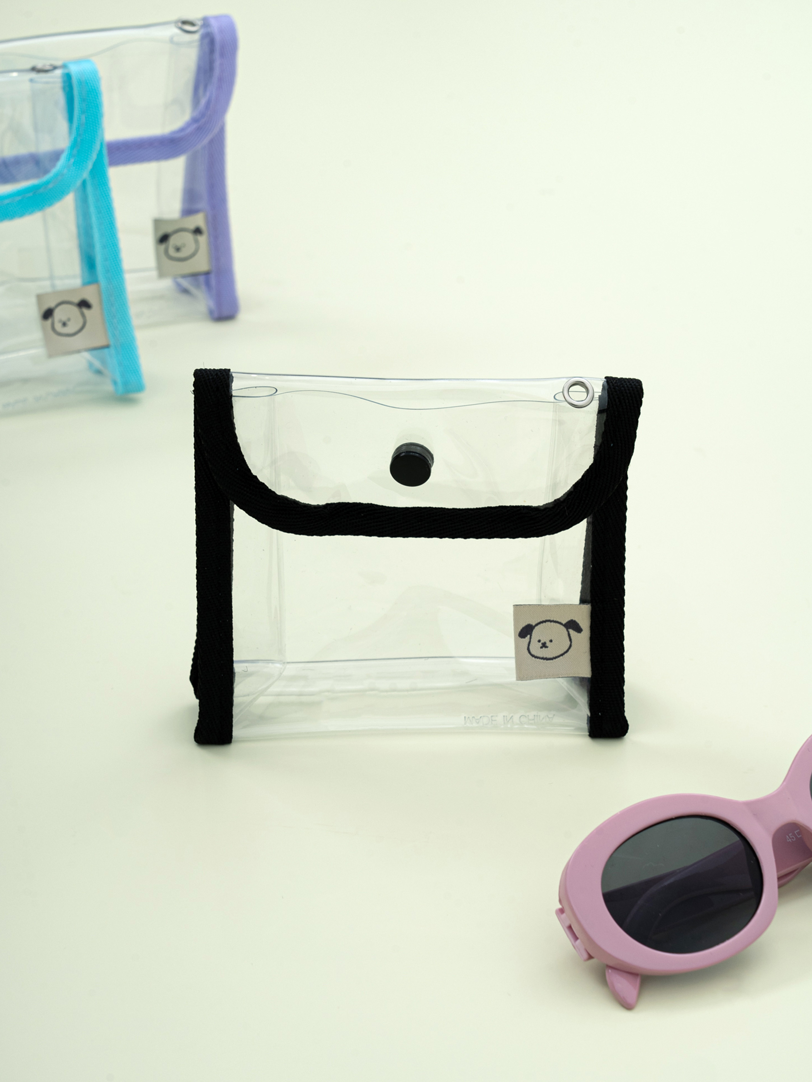 DAISO Transparent button pouch