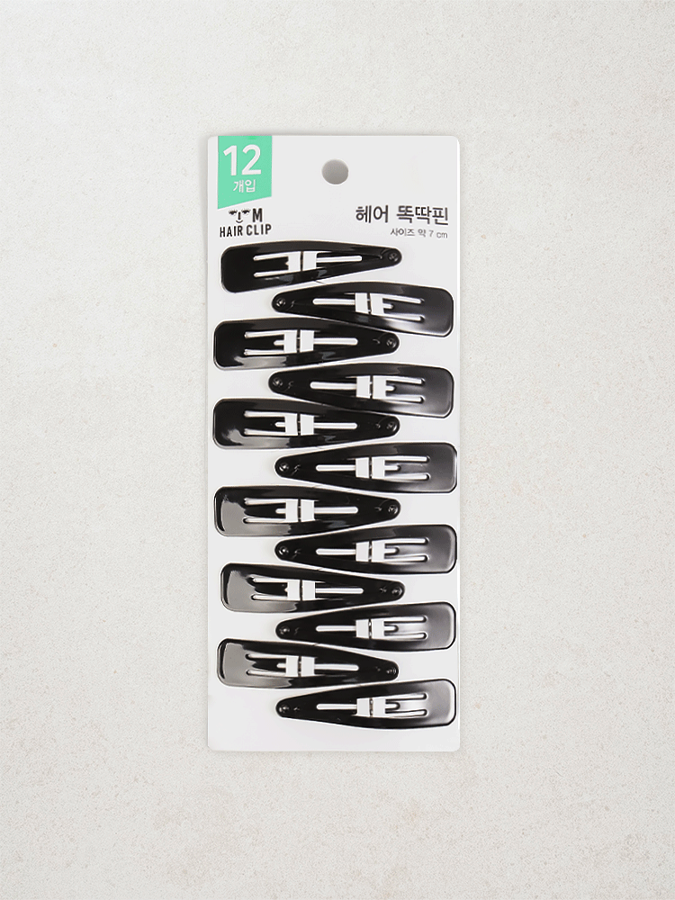 DAISO Basic hair clip (7cm*12 pieces)