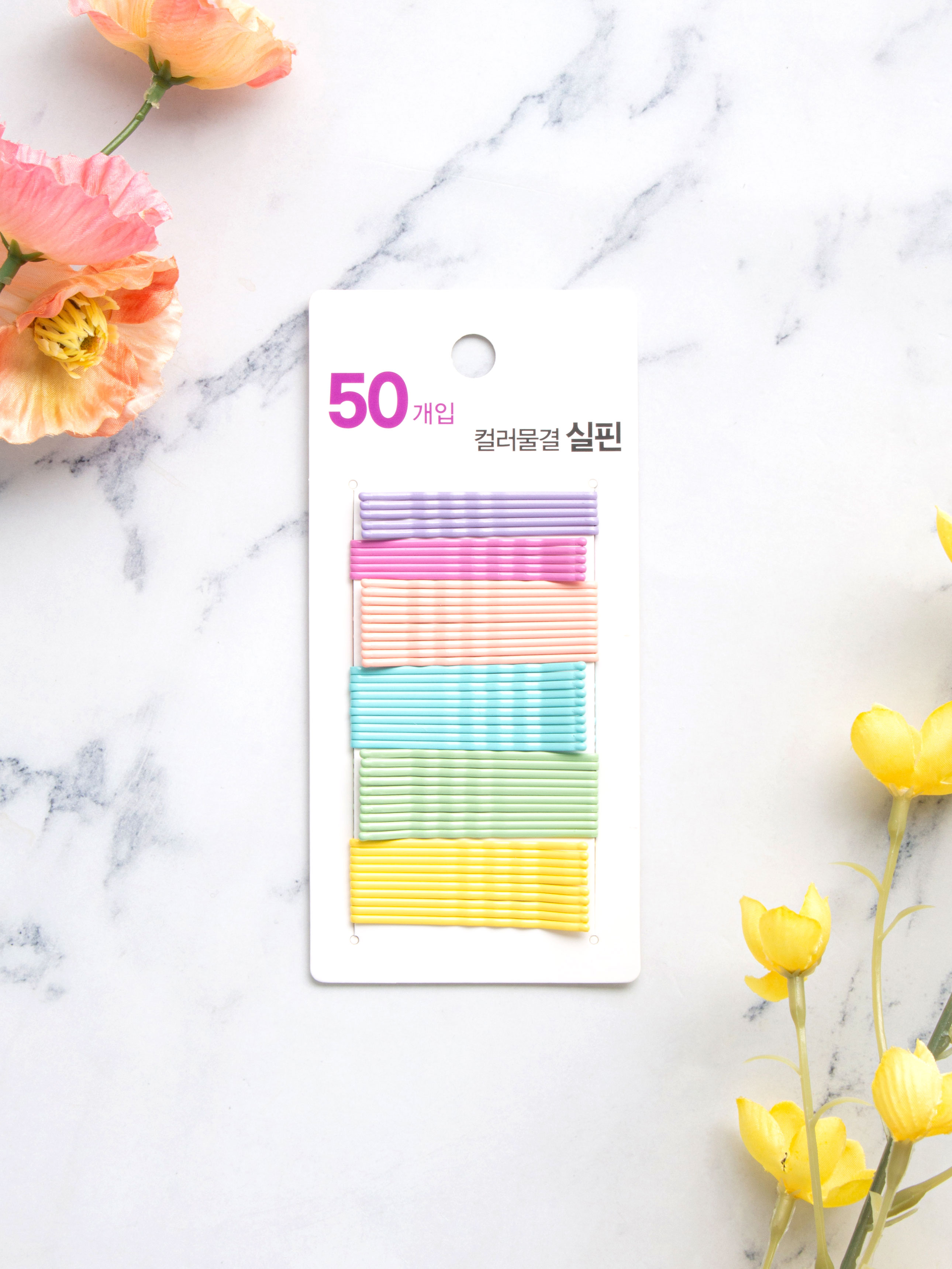 DAISO Color wave pin (5cm/50 pieces)