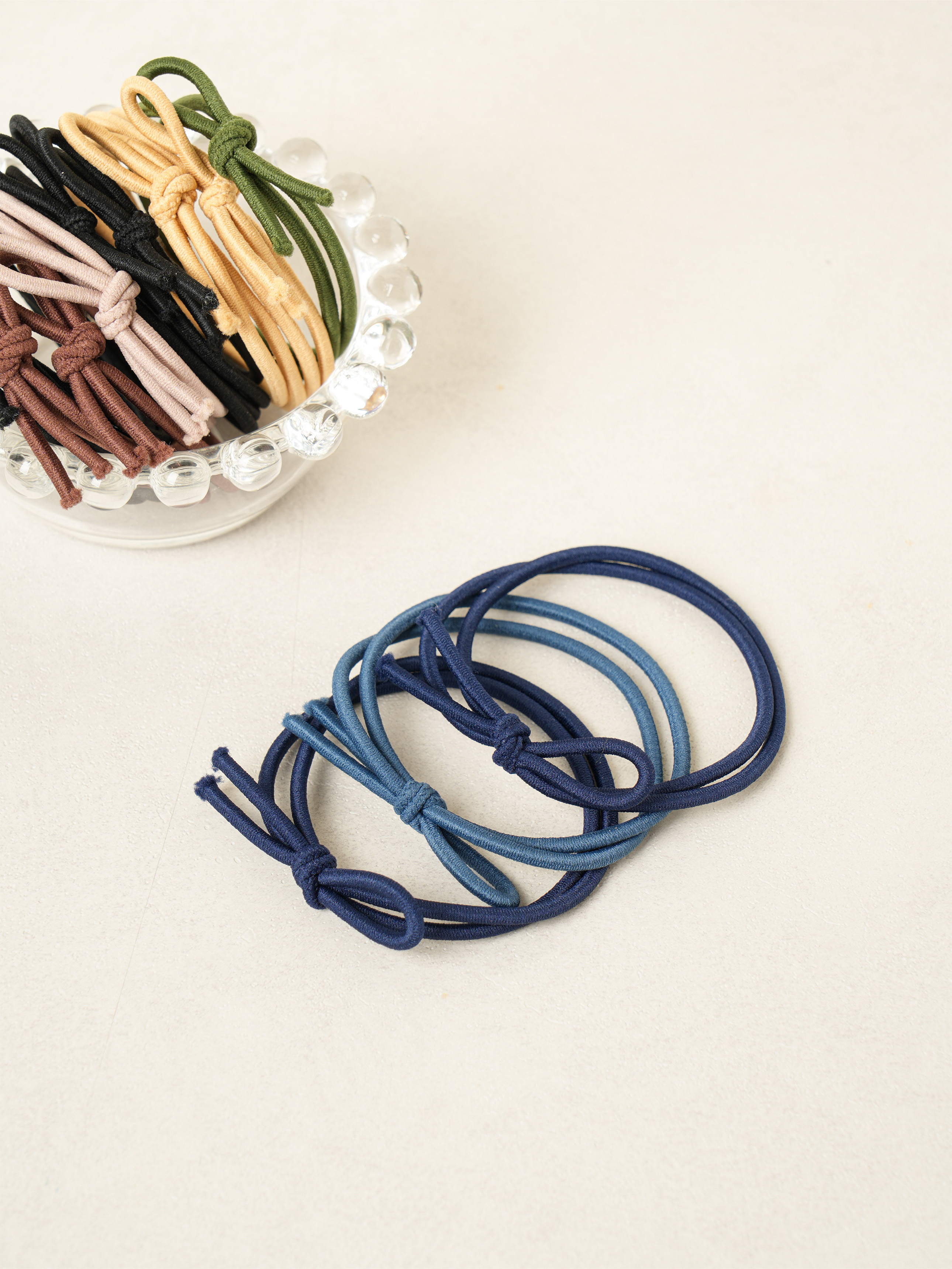 DAISO Single color knot ring rubber band (5P)