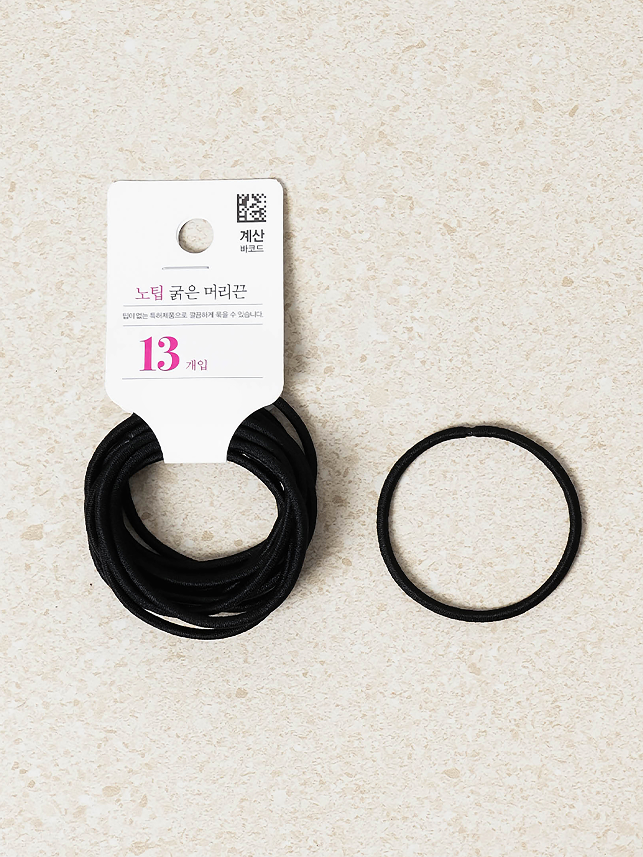 DAISO No-tip hair thick elastic band (13P)