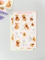 DAISO Cozy Teddy Bear Yupoji Sticker (4 sheets)