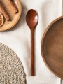 DAISO Natural lacquer wooden spoon (large)
