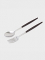 DAISO Simple Long Handle Spoon Fork Set (23cm)