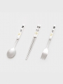 DAISO Animal character stainless steel spoon, chopsticks, fork (3P/SET)