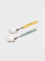 DAISO Color pattern dessert spoon (15cm)