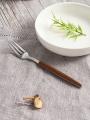 DAISO Wood-feel handle tea fork (14.5 cm)