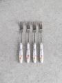 DAISO Botanic round handle tea fork (4P/SET)