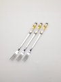 DAISO Stainless Gold Flower Tea Fork (3P/SET)