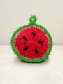DAISO Watermelon shaped hand knitted quilt