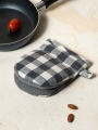 DAISO Check Kitchen Gloves_Gray