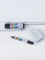 DAISO Monami_Board Marker Set (Black 3 pcs/Eraser)