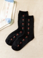 DAISO Women's Socks (Flower)