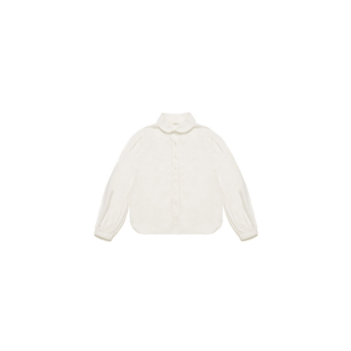 Round Collar Puff Blouse [IVORY]