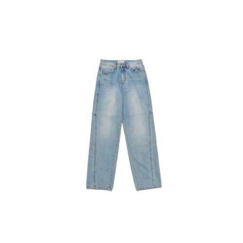 Cutting Line Denim Pants [BLUE]