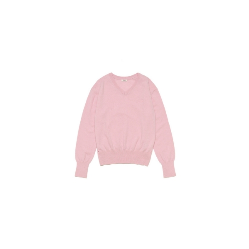 Merino Wool V-Neck Knit [PINK]