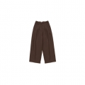 Three Tuck Wide Pants [BROWN]