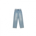 Cutting Line Denim Pants [BLUE]