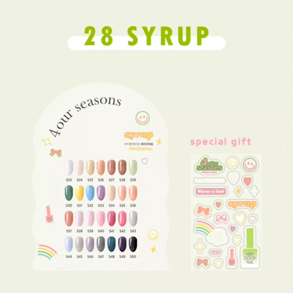 VeryGoodNail Syrup Collection Four Seasons 28-piece Set