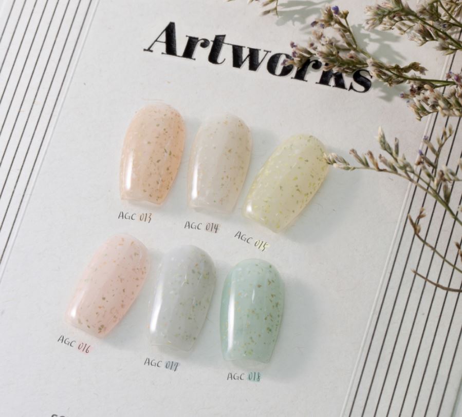 IZEMI Artworks Wild Flower Dried Flower Glitter Gel 6-Piece Set