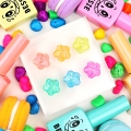 BESSIE Self Nail Art Color Gel Summer Neon Glitter 6 Colors Set