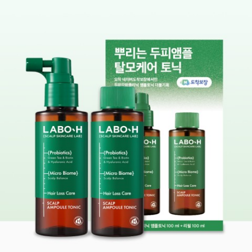 LABO-H Scalp Strengthening Clinic Ampoule Tonic Hair Loss Care 100ml + 100ml Refill