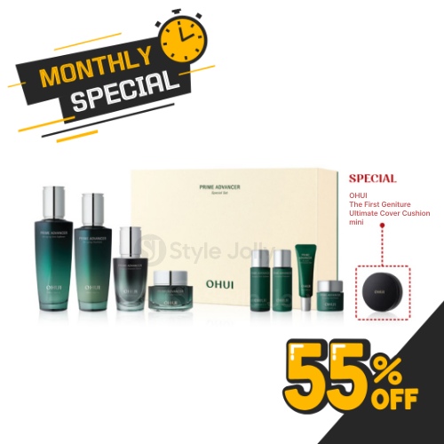 OHUI Prime Advancer De-aging Skincare Total 4 Items Set