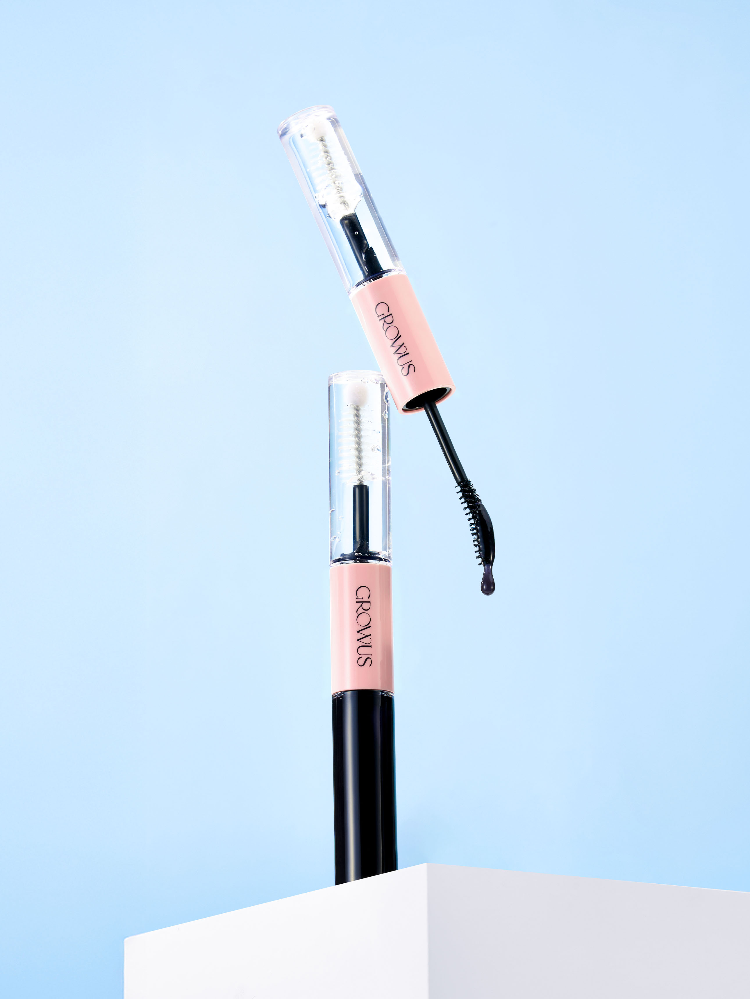 DAISO GROWUS Long Lasting Clear & Tinting 2IN1 Lash Serum 4+4ml