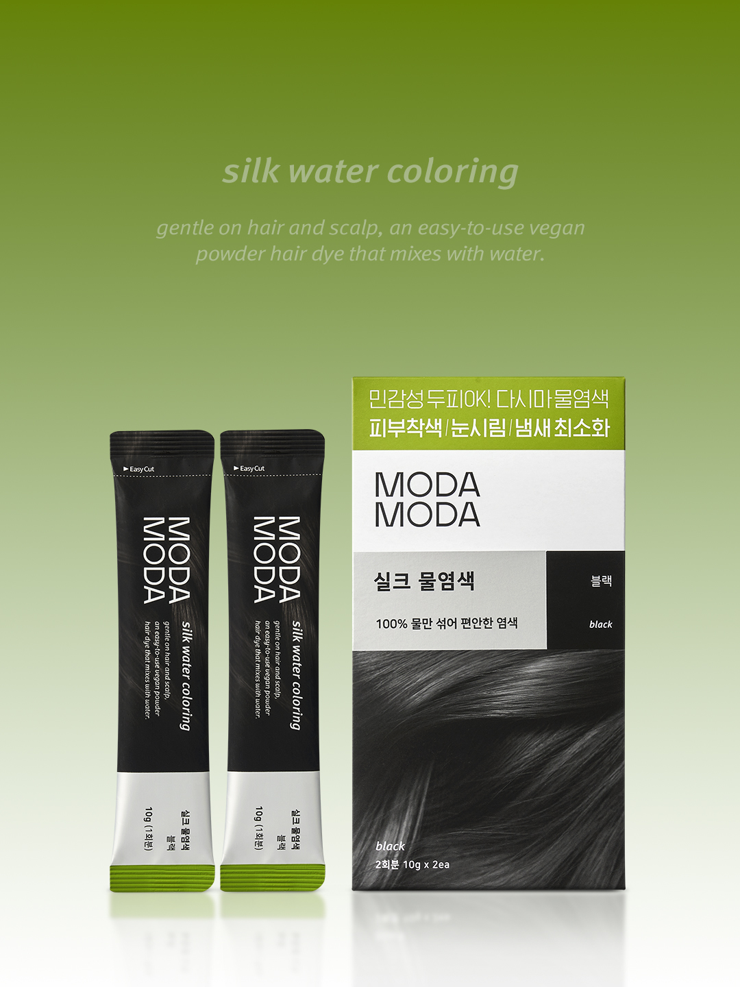 DAISO MODA MODA Silk Hair Dye (Black / 2 Times Use)
