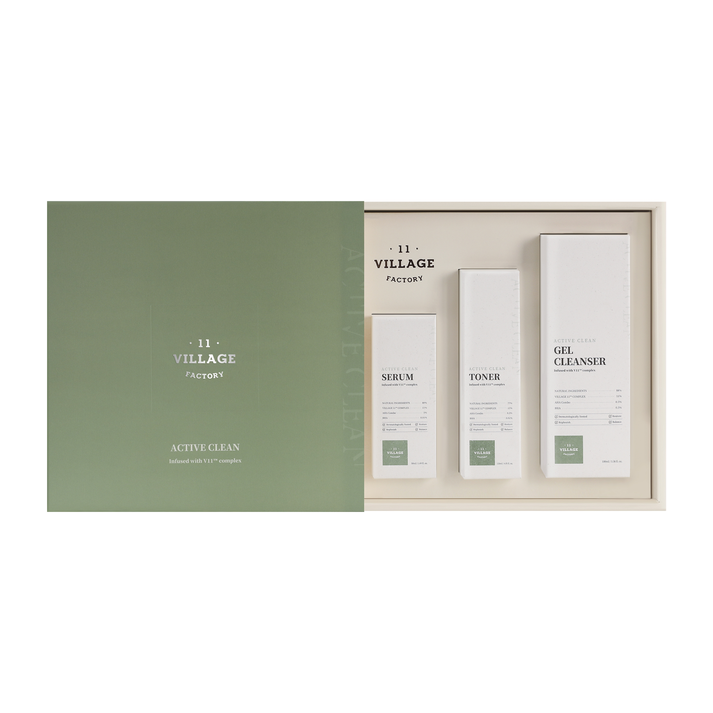 VILLAGE 11 FACTORY Active Clean Gift Set