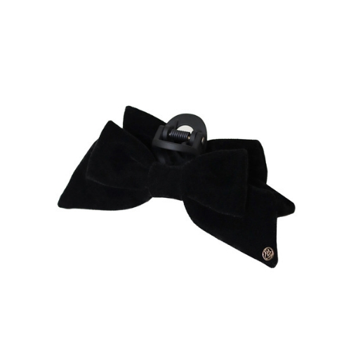 OVLA mini_classique velvet gold edge ribbon hair clip HC029