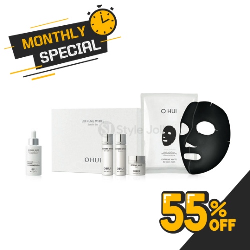 OHUI Extreme White Mela Toning Dark Spot Ampoule Essence Special Set