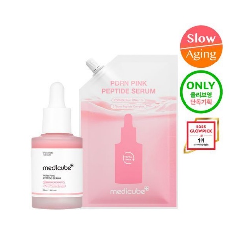 medicube PDRN Pink Peptide Serum 30ml Refill Set (+Refill Pack 50ml)