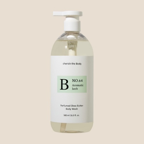 CH6 CHERISH THE BODY B No.64 Aromatic Herb Perfumed Shea Butter Body Wash 500ml