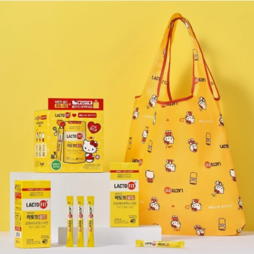 [HELLO KITTY EDITION] LACTO-FIT Probiotics Gold 90 Sticks Set (+Grocery Bag) (3-month supply)