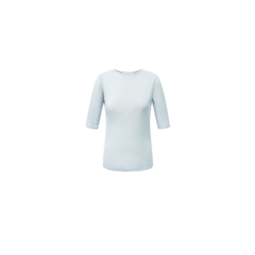 round short sleeve t-shirts, light blue, 1