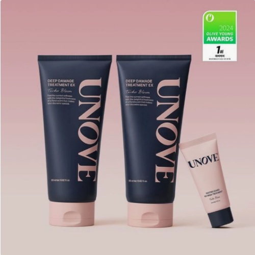 UNOVE Deep Damage Teatment EX 320ml #Tender Bloom Double Pack (+Heating Guard No Wash Treatment 40ml)