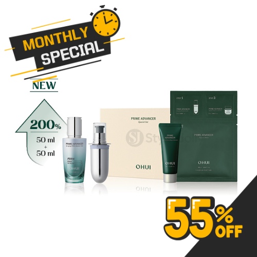 OHUI Prime Advancer De-aging PDRN Booster Shot Double Edition