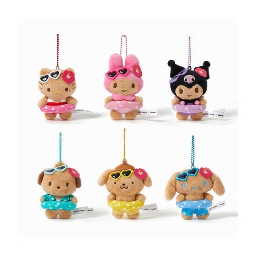 10×10 Tanning Sanrio Characters Key Ring 