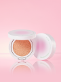 Daiso Parnell Peach Manu Serum Cushion Foundation (21 Ivory) 13g