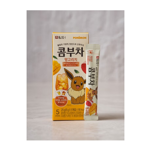 Daiso Pokemon Kombucha Mango Lychee 5sticks