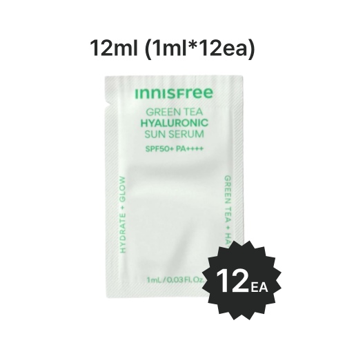 INNISFREE Green Tea Hyaluronic Sun Serum Sachet 12ml (1ml*12ea)