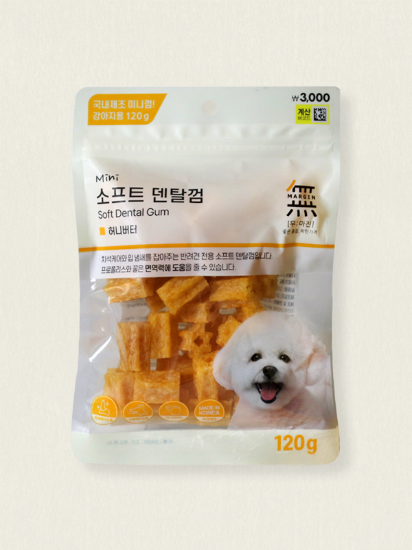 DAISO Bow Wow Soft Dental Chew Mini 120g (Honey Butter)