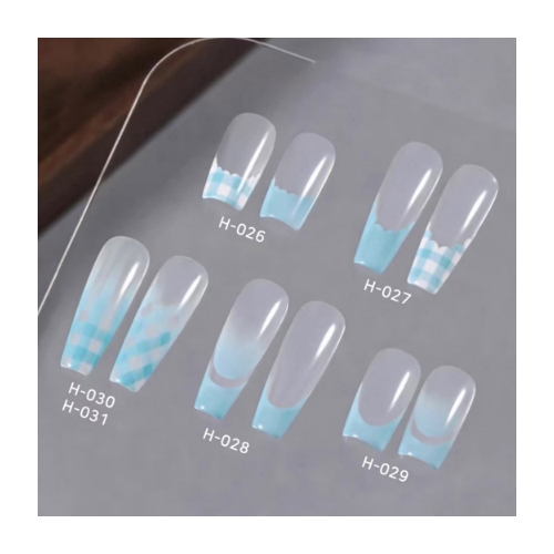 Gradient Stencil Nail Stickers 6 Types set
