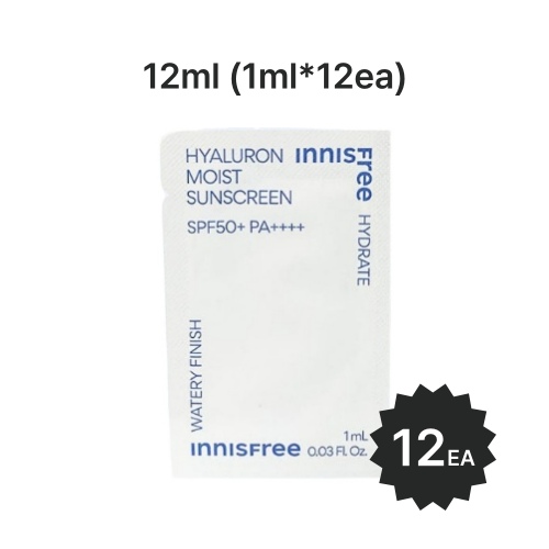 Innisfree Hyaluron Moist Sunscreen Sample Sachet 1ml *12ea SPF50+ PA++++