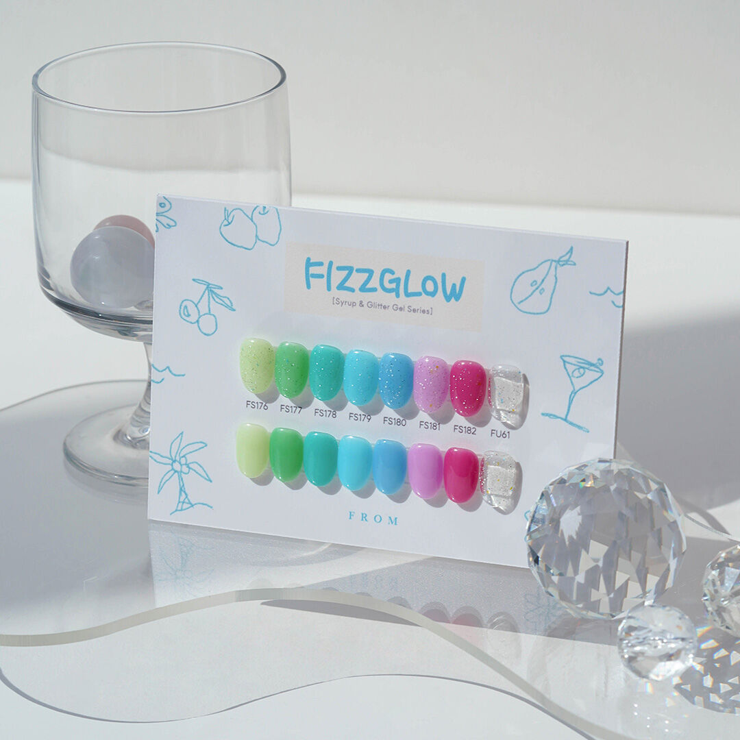 FROM THE NAIL Fizglow Syrup Glitter Gel 8 Colors Set {10ml × 8pcs}